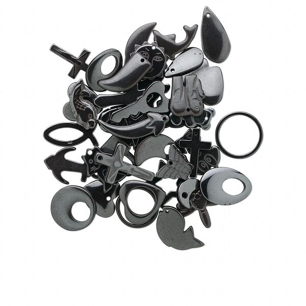 Focal mix, Hemalyke™ (man-made), non-magnetic, 16x12mm-35x25mm assorted shapes. Sold per pkg of 40. image number 0