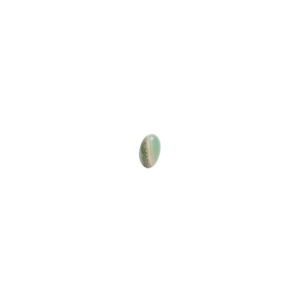 Striped green agate 1pkg10, calibrated oval cab 5x3mm image number 0