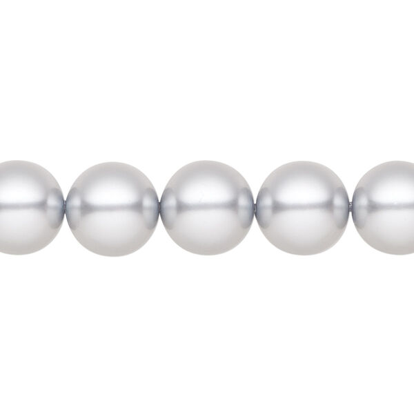 Pearl 50pk light grey, Preciosa Czech crystal 10mm round image number 0