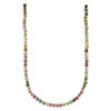 Multi-tourmaline 1pkg1, hand-cut faceted puffed flat round bead, 15 inch 5-6mm image number 2