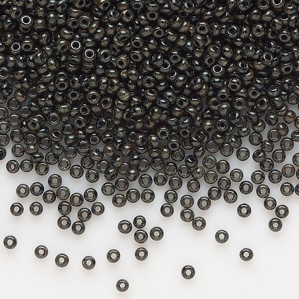 Seed bead, Preciosa Ornela, glass, opaque grey travertine, #11 rocaille. Sold per 50-gram pkg. image number 0