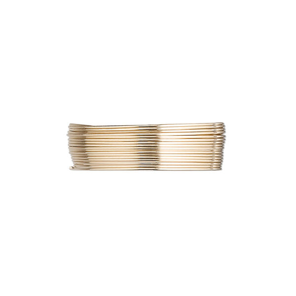 Wire, 12Kt gold-filled, full-hard, round, 26 gauge. Sold per pkg of 5 feet. image number 0