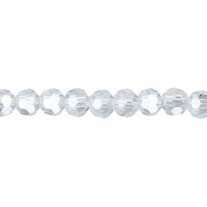 Bead 144pk translucent crystal silver night, Celestial Crystal® 6mm round