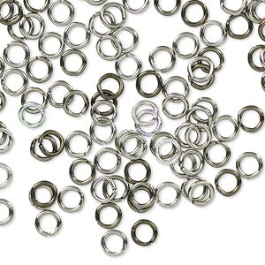 Jump ring, anodized aluminum, gunmetal, 4.5mm round, 2.9mm inside diameter, 20 gauge. Sold per pkg of 100.
