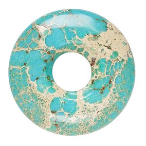 Magnesite 1pkg1, hand-cut donut focal 40mm