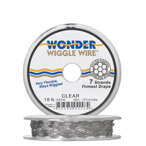 Wonder Wiggle Wire®, clear, .02-inch diameter. Sold per pkg of ten 20-inch strands.