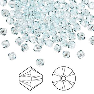 Bead 144pk light Azore, Crystal Passions® 4mm bicone 5328