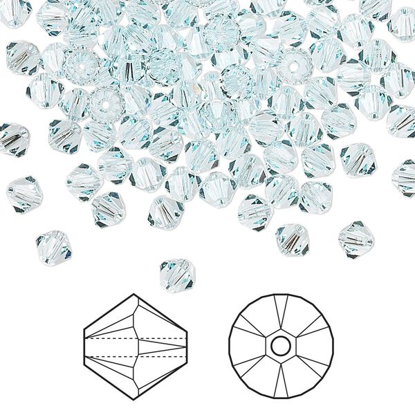 Bead 144pk light Azore, Crystal Passions® 4mm bicone 5328 image number 0