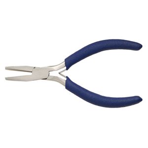 Pliers, half-round and curved, foam and nickel-plated high carbon steel, purple, 5 inches with satin finish. Sold individually.