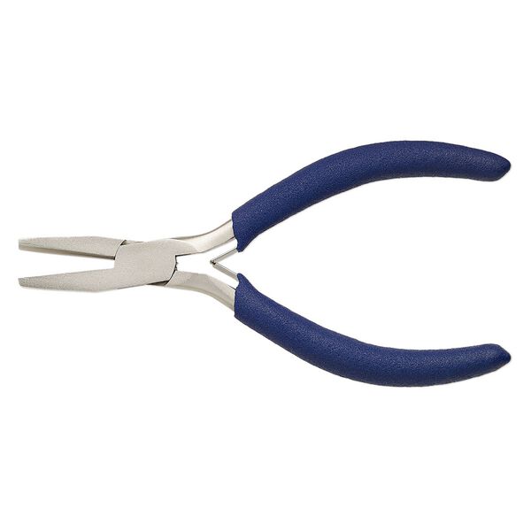Pliers, half-round and curved, foam and nickel-plated high carbon steel, purple, 5 inches with satin finish. Sold individually. image number 0