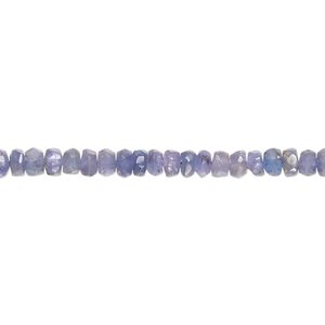Tanzanite 1pkg1, hand-cut faceted rondelle bead 14 inch 4x1mm-5x4mm