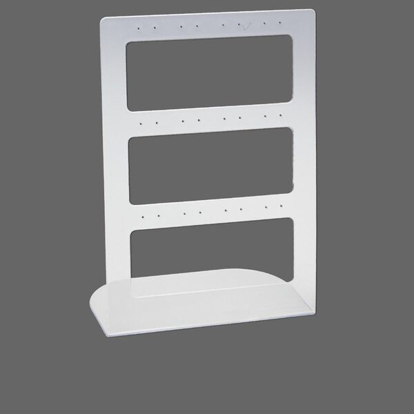 Display, earring, acrylic, clear, 8-1/4 x 6 x 3 inches. Sold per pkg of 2. image number 0