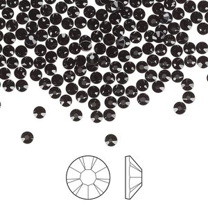 Flat back 144pk jet foil back, Preciosa MAXIMA Czech crystal rhinestone 2.5-2.7mm chaton rose round SS9