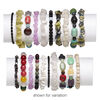 Multi-gemstone / glass 1pkg50, mixed shape stretch bracelet 6-7 inch mix 6x1mm-35x25mm image number 1