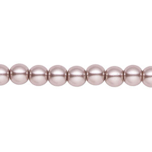 Pearl 1pk platinum, Celestial Crystal&reg; 6mm round 15.5-16 inch