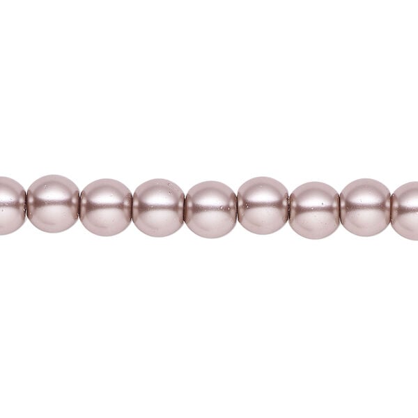 Pearl 1pk platinum, Celestial Crystal&reg; 6mm round 15.5-16 inch image number 0