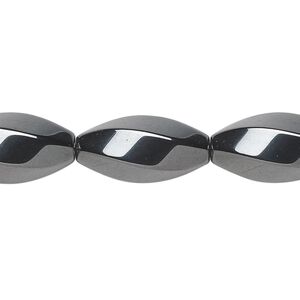 Hemalyke&trade; 1pkg1, twisted oval bead 15.5-16 inch 20x10mm