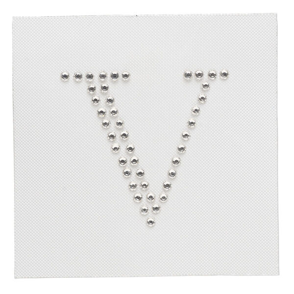 Iron-on transfer 1pk crystal clear, Preciosa Czech crystal 36x33.5mm "V" image number 0