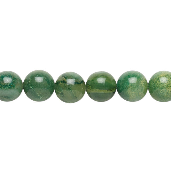 Bead 1pkg1 African aventurine, 8mm round B grade, 15.5-16 inch natural image number 0