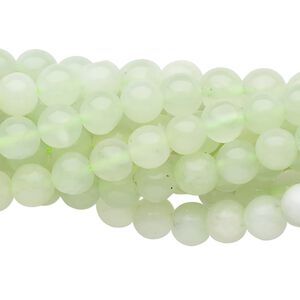 Sea green new "jade" 1pkg10, round bead natural 15.5-16 inch 6mm