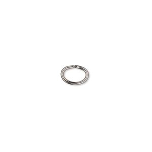 Jump ring, gunmetal-plated brass, 8x6mm oval, 5.7x3.6mm inside diameter, 16 gauge. Sold per pkg of 1,000.