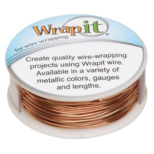 Wire, Wrapit®, bright copper, dead-soft, round, 20 gauge. Sold per 0.25-pound spool, approximately 80 feet.