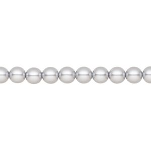 Pearl 500pk light grey, Preciosa Czech crystal 5mm round