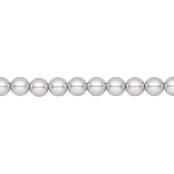 Pearl 500pk light grey, Preciosa Czech crystal 5mm round image number 0