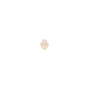 Drop, 14Kt rose gold-filled, 4.5x3.5mm heart. Sold per pkg of 4.