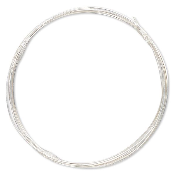Wire, sterling silver-filled, half-hard, square, 26 gauge. Sold per 5-foot spool. image number 0