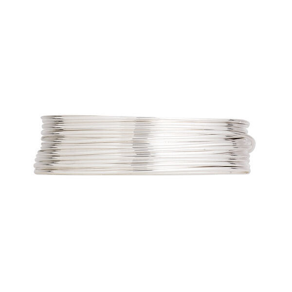 Wire, Argentium® silver, dead-soft, round, 22 gauge. Sold per pkg of 5 feet. image number 0