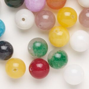 Quartz 1pkg1, round bead 2 oz mix 9-11mm