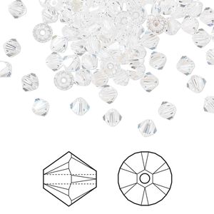 Bead 144pk crystal moonlight, Crystal Passions® 4mm bicone 5328