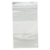 Bag, Tite-Lip™, plastic, clear and white, 3x5-inch top zip with block and hole. Sold per pkg of 1,000. image number 1