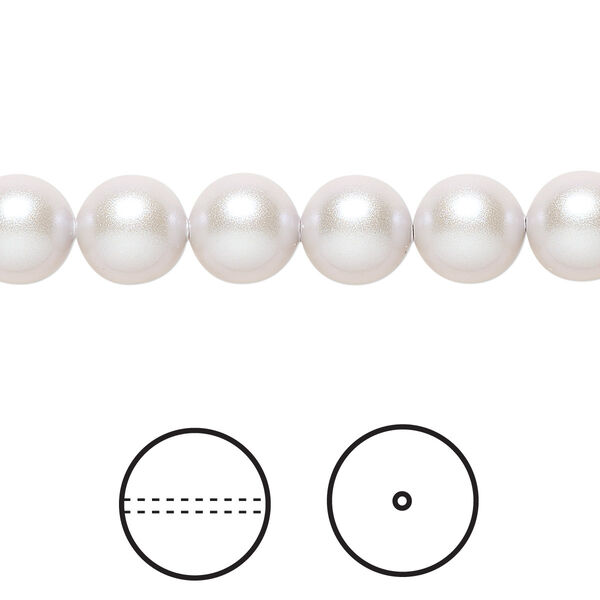 Pearl 50pk iridescent dove grey, Crystal Passions® 8mm round 5810 image number 0