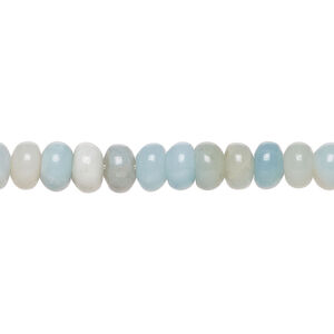 Amazonite 1pkg1, rondelle bead natural, 15 inch 6x4mm-8x5mm