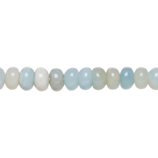 Amazonite 1pkg1, rondelle bead natural, 15 inch 6x4mm-8x5mm image number 0