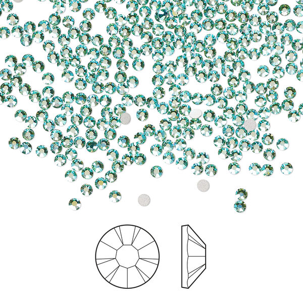 Flat back 1440pk Caribbean Sea AB foil back, Preciosa MAXIMA Czech crystal rhinestone 1.7-1.9mm chaton rose round SS5 image number 0