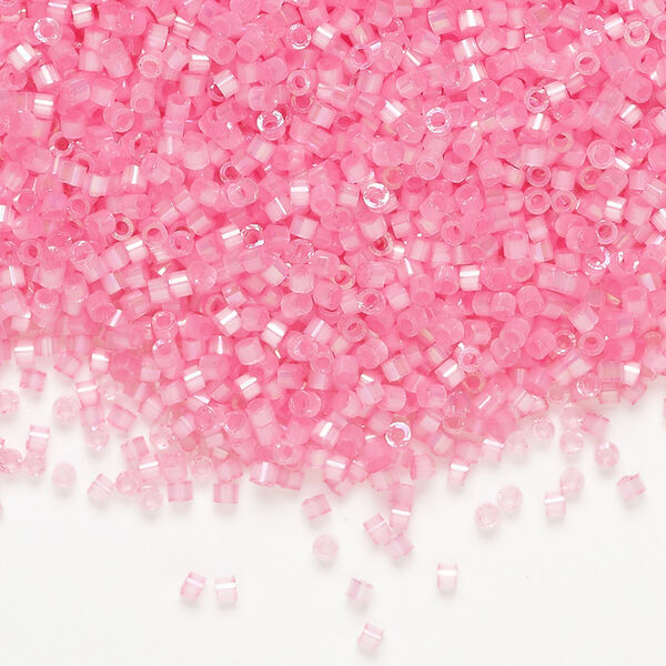 Seed bead, Miyuki Delica&reg; 1pkg250g glass, #11 round, translucent rainbow silk light carnation (DB-1875) image number 0