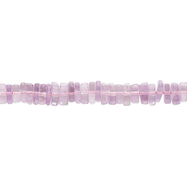 Bead, lavender amethyst (natural), 4x1mm-6x2mm hand-cut square rondelle, B grade, Mohs hardness 7. Sold per 8-inch strand, approximately 95-150 beads. image number 0