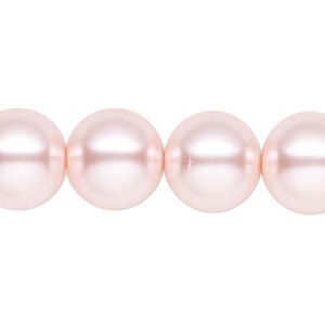 Pearl 1pk rosaline, Celestial Crystal® 14mm round 15.5-16 inch