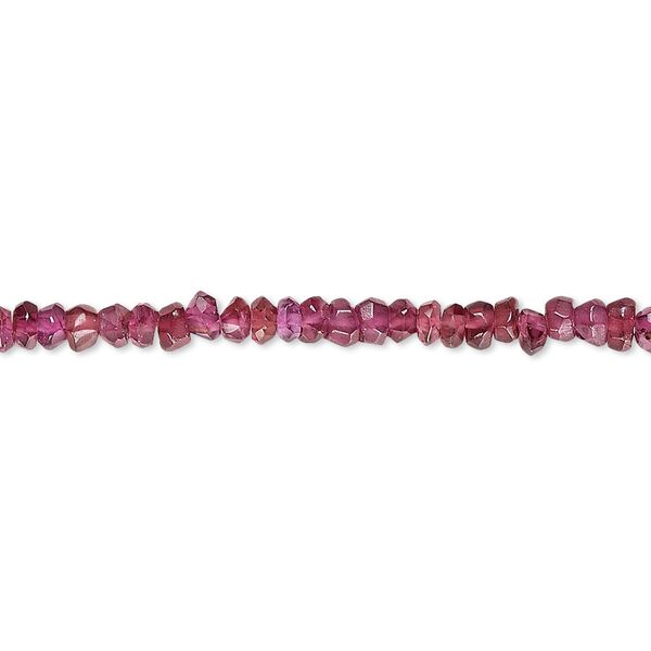 Bead, rhodolite garnet (dyed), 3x1mm-4x3mm hand-cut faceted rondelle, C grade, Mohs hardness 7 to 7-1/2. Sold per 13-inch strand. image number 0