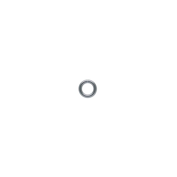 Jump ring, gunmetal-plated brass, 4.5mm round, 3.1mm inside diameter, 22 gauge. Sold per pkg of 100. image number 0