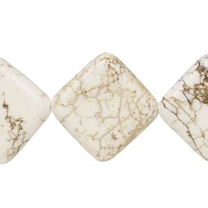 Magnesite 1pkg1, flat diamond bead 15.5-16 inch 24mm