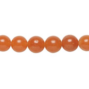 Red aventurine 1pkg1, round bead natural 15.5-16 inch 8mm