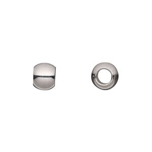 Bead, stainless steel, 8x6mm rondelle. Sold per pkg of 100.