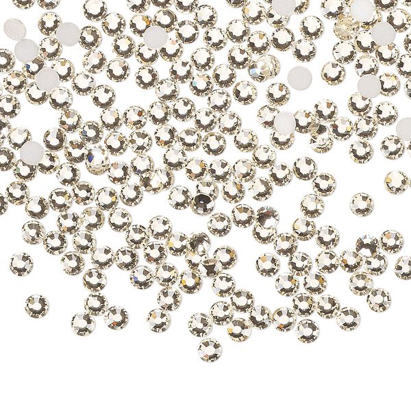 Flat back 144pk light gold quartz foil back, Preciosa MAXIMA Czech crystal rhinestone 2.5-2.7mm chaton rose round SS9 image number 0