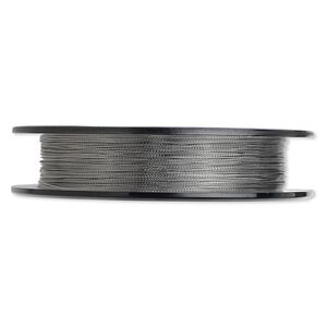 Beading wire, Tigertail™, nylon-coated stainless steel, clear, 3 strand, 0.012-inch diameter. Sold per 100-foot spool.