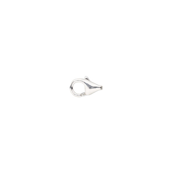 Clasp, lobster claw, sterling silver, 7x4mm. Sold individually. image number 0