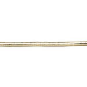 French wire, gold-plated copper, extra-heavy, 2.5mm tube. Sold per 13-1/2 to 15 inch strand.